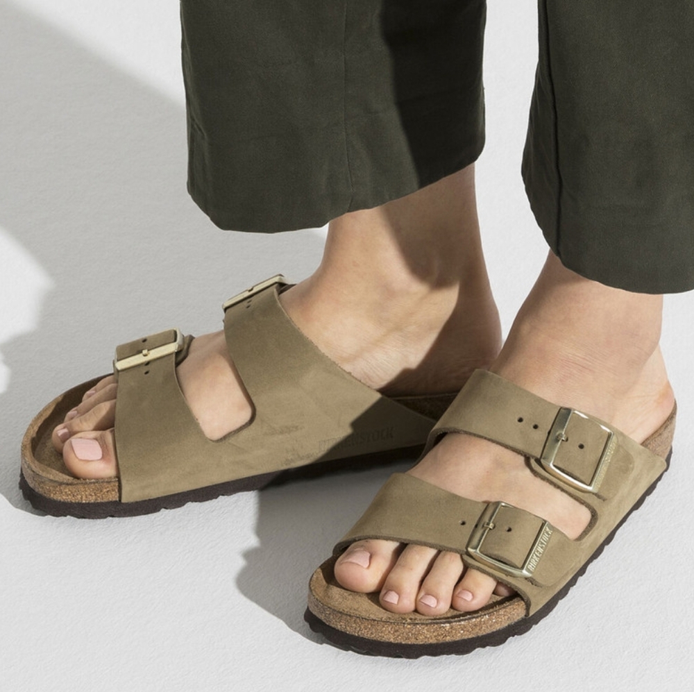 BIRKENSTOCK ARIZONA SFB NUBUCK FADED KHAKI REGULAR FIT